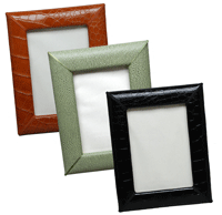 5" x 7" Reptile-Grain Leather Picture Frames