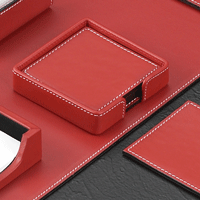 Set of Four Leather Coasters